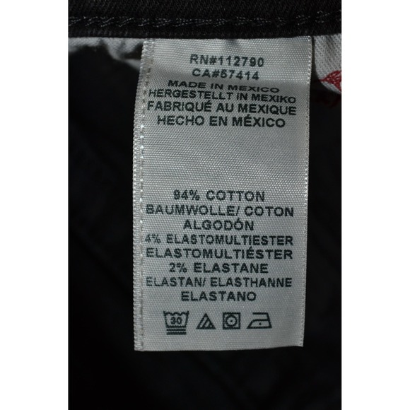 True‎ Religion Jeans Mens 30 Black Rocco Flap Relaxed Skinny Fit 30x31 Denim - Picture 11 of 16